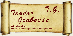 Teodor Grabović vizit kartica